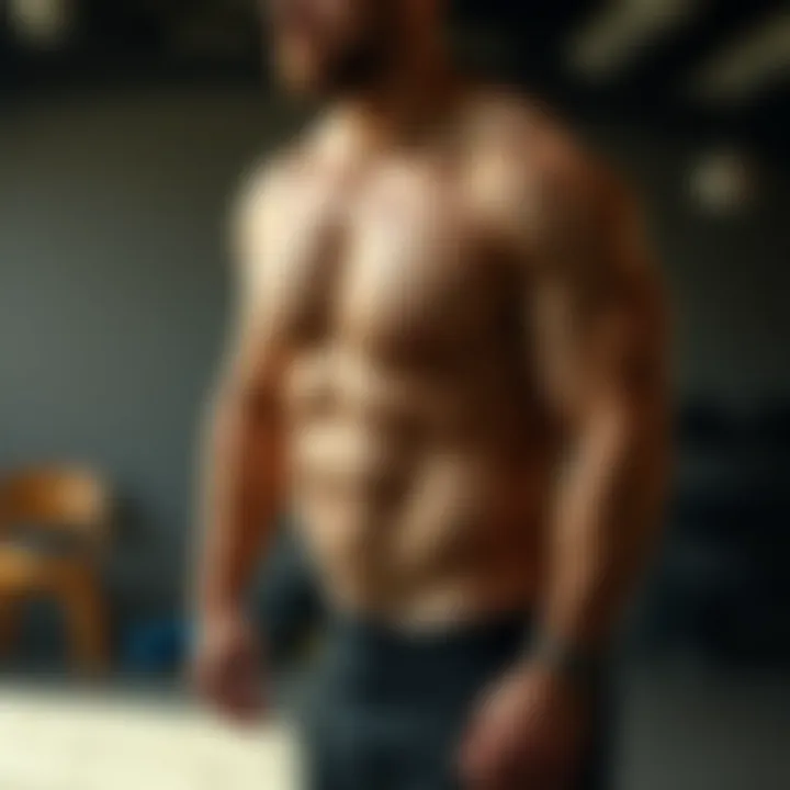 Visual representation of body transformation journey