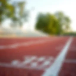 Track and finish line representing running goals