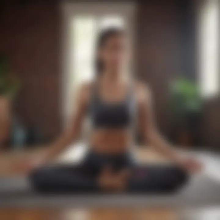 A beginner practicing foundational yoga poses