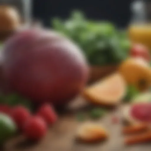 A vibrant array of fresh fruits and vegetables showcasing a healthy diet