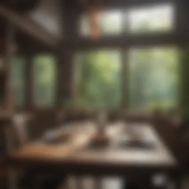 Mindful Eating Environment A serene setting for mindful eating, showcasing a peaceful dining space