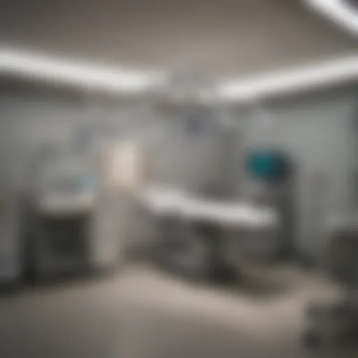 A surgical room prepared for ab sculpting surgery