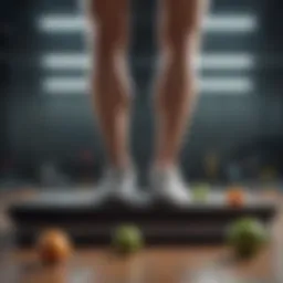 Visual representation of caloric balance concept