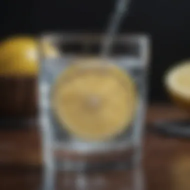 A refreshing glass of water with slices of lemon