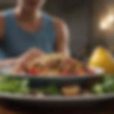 Nourishing Choices for Weight Management Balanced plate showcasing healthy foods