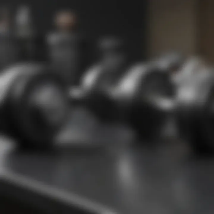 Comparative view of adjustable dumbbells and traditional weights