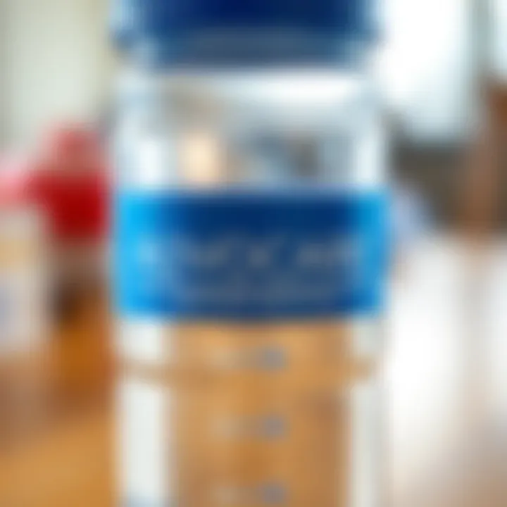 Detailed Examination of Bottle Features Close-up of Advocare water bottle features