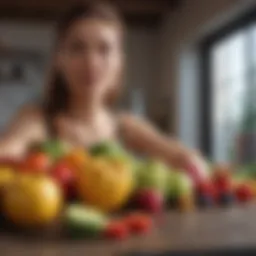 Fresh fruits and vegetables for a balanced diet