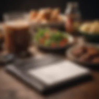 A well-structured meal plan displayed on a notepad