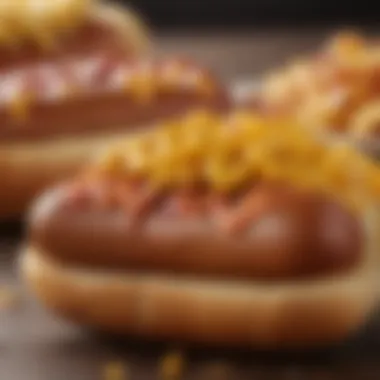 Hot dogs with various additives and fillers