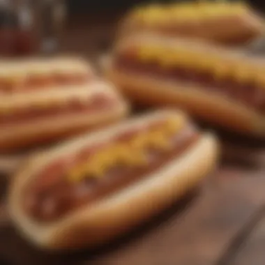 Comparison of raw and cooked hot dogs