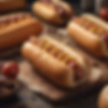 Illustration of dietary choices with hot dogs