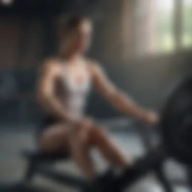 Proper Rowing Technique Athlete demonstrating proper rowing technique