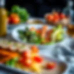 A balanced meal with fresh vegetables and lean protein