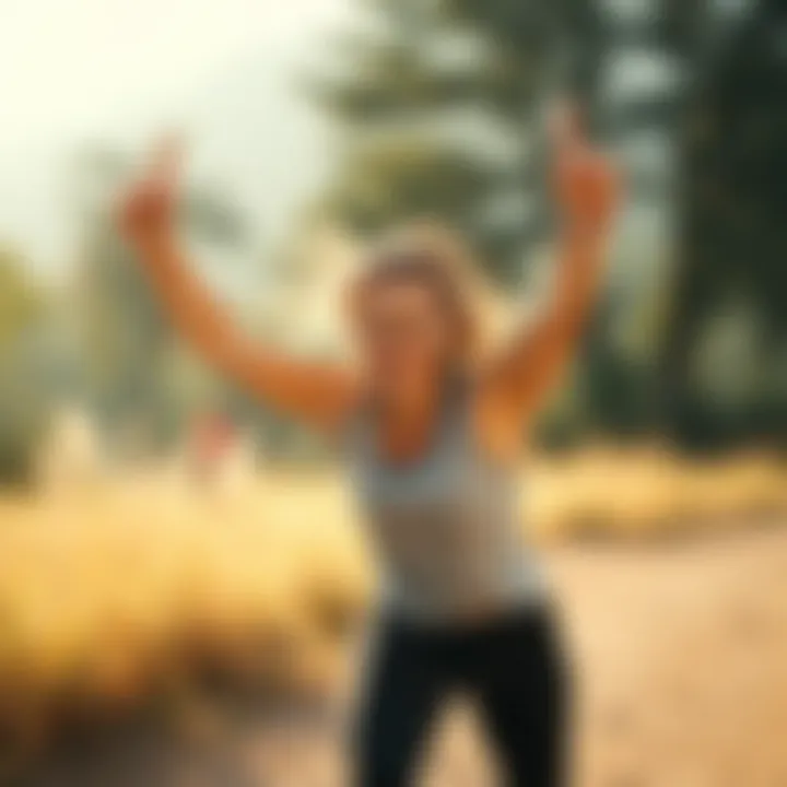 A person engaging in outdoor physical activity