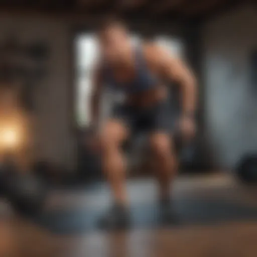Dynamic bodyweight exercise routine showcasing various movements