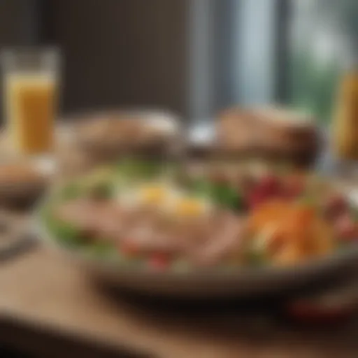 A balanced plate showcasing a variety of healthy foods