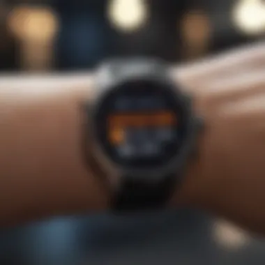 Advanced Health Metrics on Display Smart fitness watch displaying health metrics