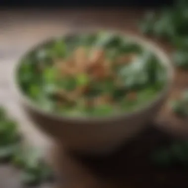 Nutritious Leafy Greens for Metabolism Boost A colorful bowl of leafy greens topped with nuts and seeds