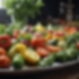 Colorful array of fresh vegetables