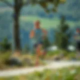 Dynamic running session on a scenic trail