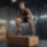 Athlete demonstrating proper box jump technique