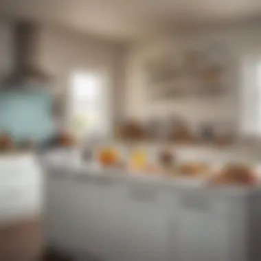 A serene kitchen environment featuring BPA-free glass Tupperware