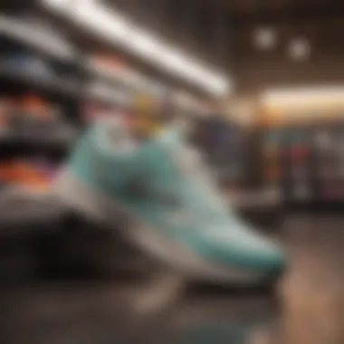 Stylish Brooks Tennis Shoes Showcase Brooks tennis shoes displayed in a vibrant store setting