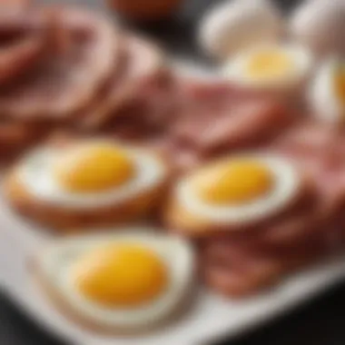 Macronutrient Composition of Bacon and Eggs Nutritional chart showcasing the macronutrient composition of bacon and eggs