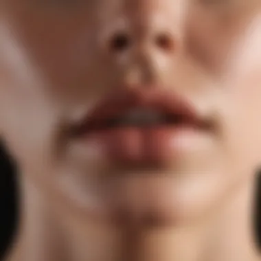 Close-up of chapped corner lips highlighting discomfort