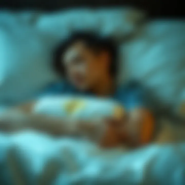 Visual representation of sleep quality improvement techniques, including correct pillow use.