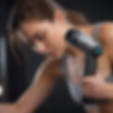 VBX Mini Massage Gun Enhancing Fitness Performance VBX Mini Massage Gun in action during a fitness routine