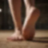 Close-up of healthy foot skin