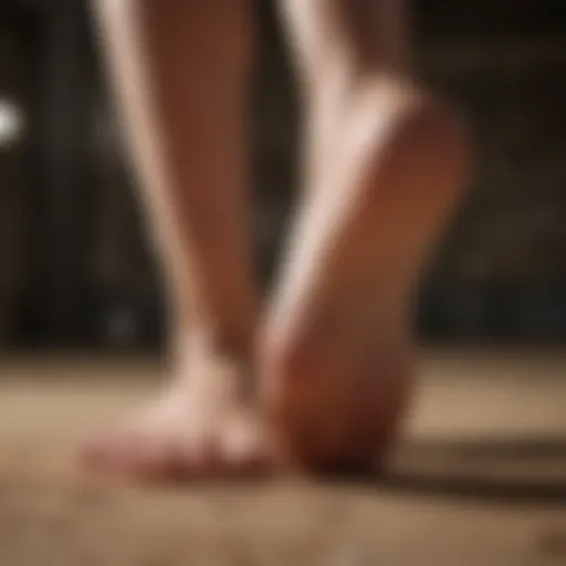 Close-up of healthy foot skin