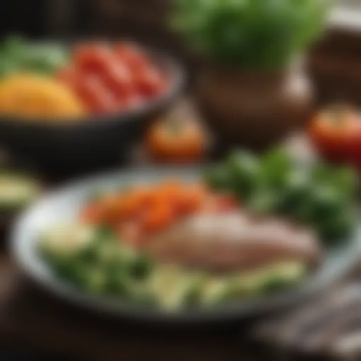 A nutritious meal featuring lean proteins and fresh vegetables