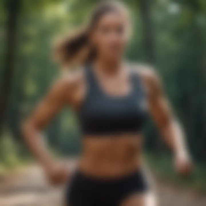 Engaging in high-energy cardio workout outdoors