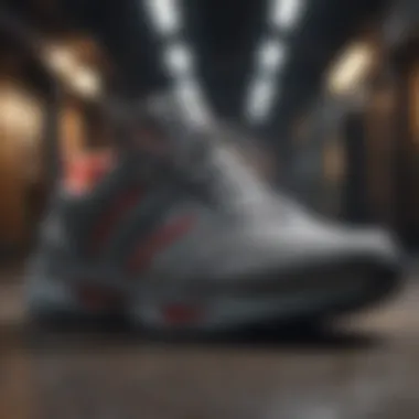 Innovative Technologies in Walking Sneakers Close-up of sneaker features and technology