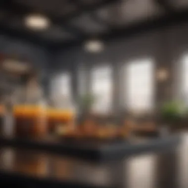 Inspiring Environment for Bulk Diet Success A motivational workspace for meal preparation and fitness