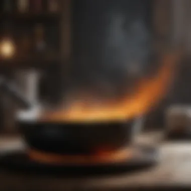 Chemistry of Seasoning Chemistry diagram illustrating the seasoning reaction in cast iron