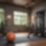 A modern home gym setup showcasing diverse exercise equipment