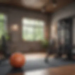 A modern home gym setup showcasing diverse exercise equipment