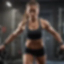 Dynamic workout session showcasing strength training exercises