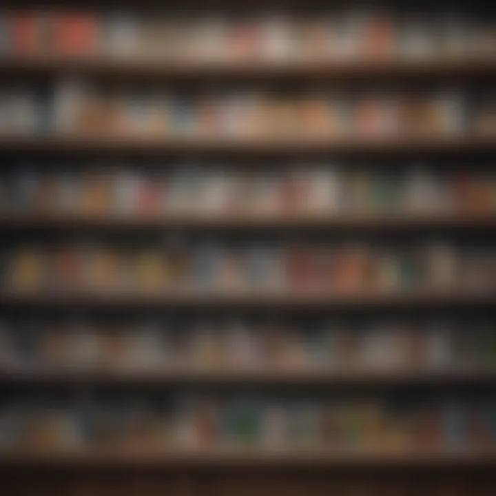 Over-the-counter remedies displayed on a pharmacy shelf