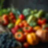 Colorful Fresh Produce Colorful assortment of fresh vegetables and fruits representing a healthy diet