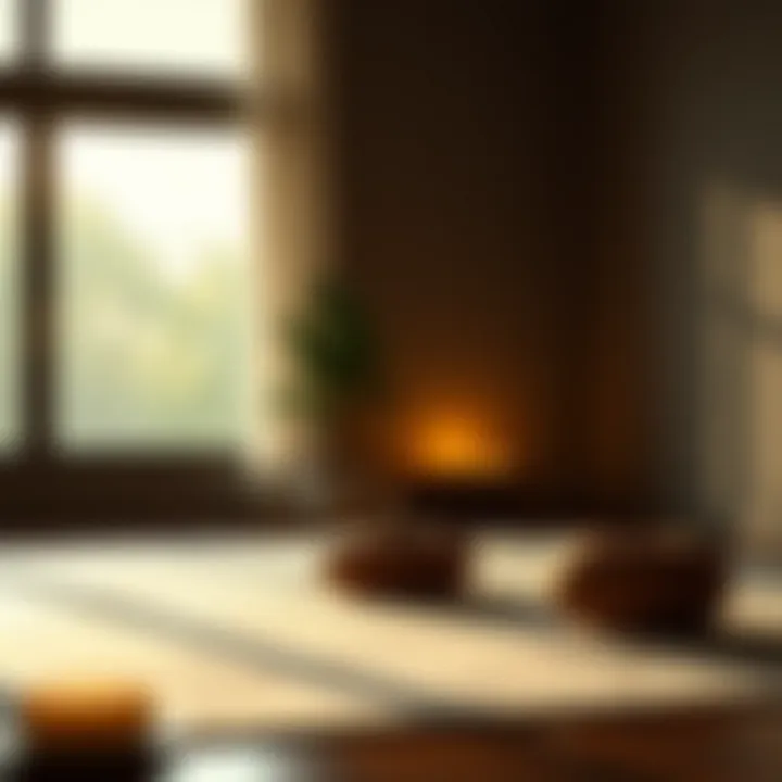 Tranquil space for meditation symbolizing mental preparedness and mindfulness