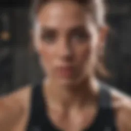 Dynamic core exercise showcasing intense engagement