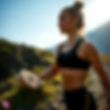 Person engaging in an active lifestyle outdoors