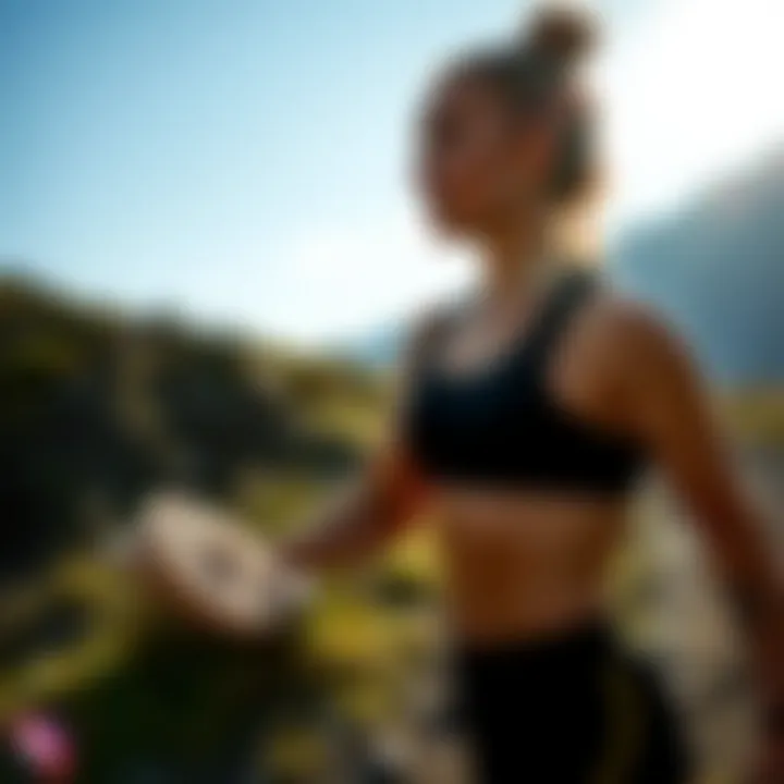 Person engaging in an active lifestyle outdoors