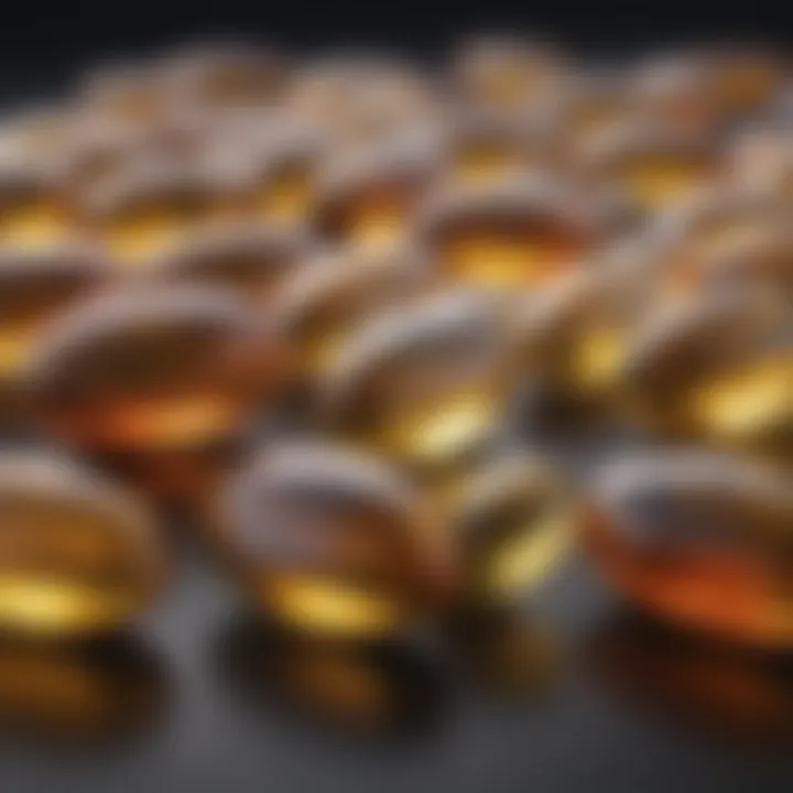 An assortment of fish oil capsules showcasing different types and brands.