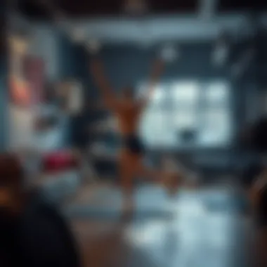 Dynamic CrossFit workout routine at home environment